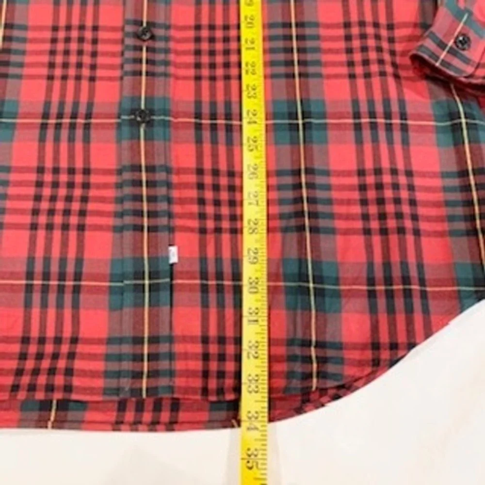 Polo Ralph Lauren Mens XXL Red Plaid Cotton Wool Blend Button Down Flannel Shirt
